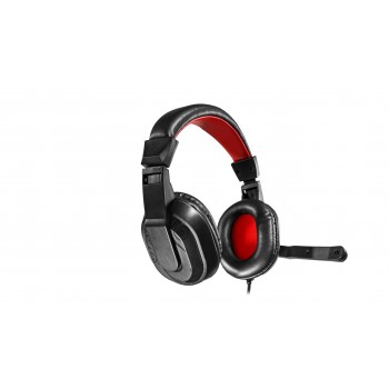 Mars Gaming MRH0 auricular con micrófono Binaural Diadema Negro, Rojo