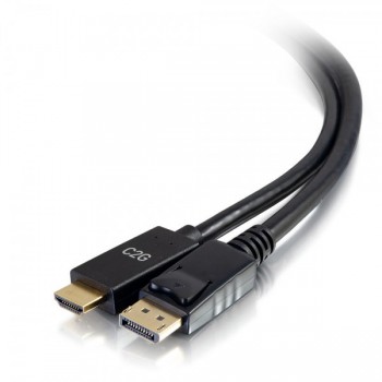 C2G Cable para adaptador pasivo de DisplayPort[TM] macho a HDMI[R] macho, 1,8 m, 4K 30 Hz 84433