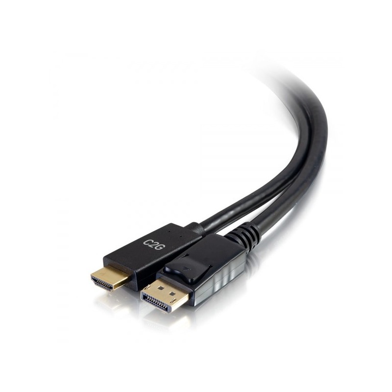 C2G Cable para adaptador pasivo de DisplayPort[TM] macho a HDMI[R] macho, 1,8 m, 4K 30 Hz 84433
