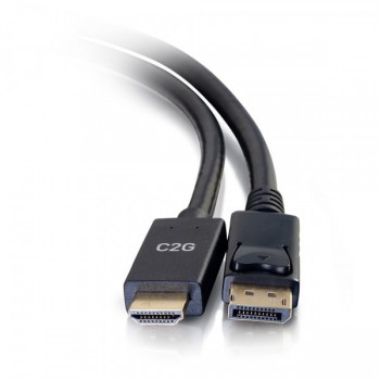C2G Cable para adaptador pasivo de DisplayPort[TM] macho a HDMI[R] macho, 1,8 m, 4K 30 Hz 84433