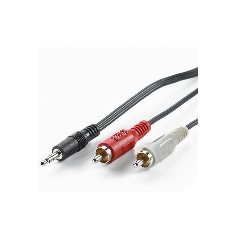 Nilox 1.5m 3.5mm 2xRCA cable de audio 1,5 m 3,5mm Negro NX090102101