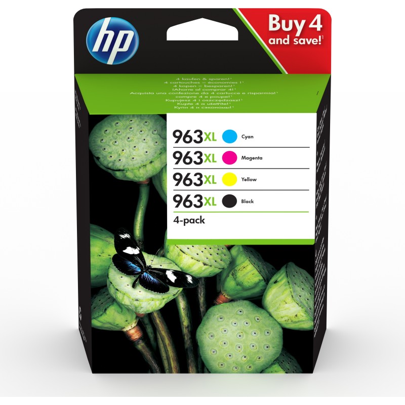HP 963XL Original Black, Cian, Magenta, Amarillo Multipack 4 pieza(s) 3YP35AE301