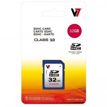 V7 SDHC 32 GB Clase 10 VASDH32GCL10R-2E
