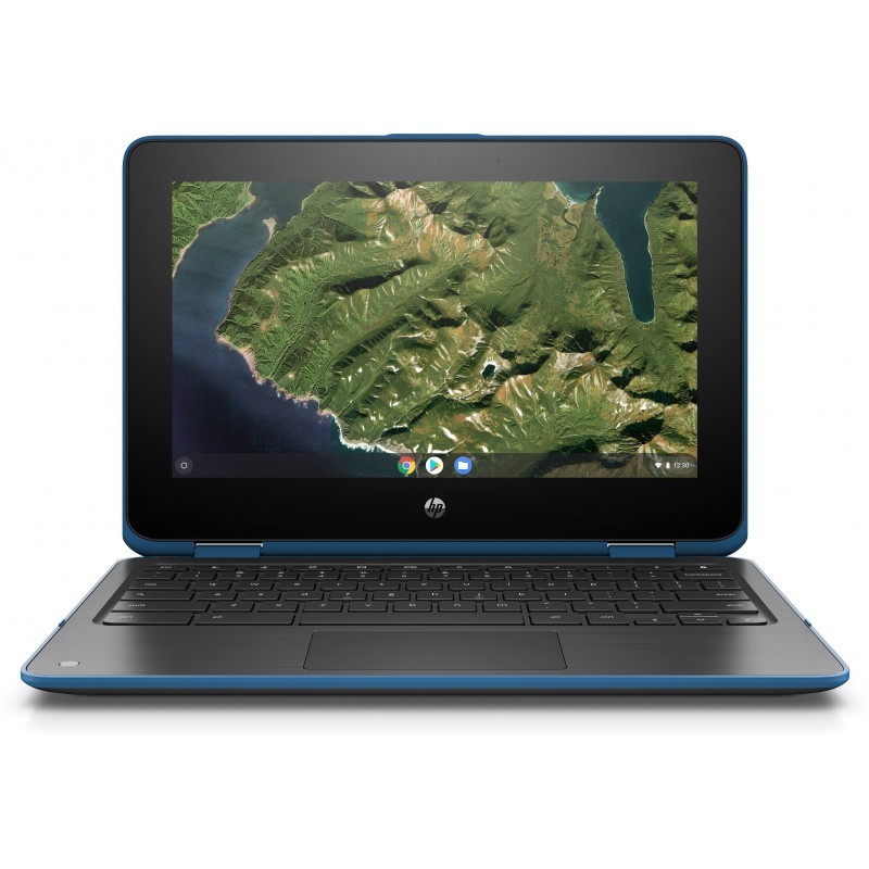 HP Chromebook x360 11 G2 EE Negro, Azul - 11.6" - 1366x768 Táctil - Intel Celeron - 4GB - 32 GB Flas 6MQ95EAABE
