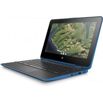 HP Chromebook x360 11 G2 EE Negro, Azul - 11.6" - 1366x768 Táctil - Intel Celeron - 4GB - 32 GB Flas 6MQ95EAABE