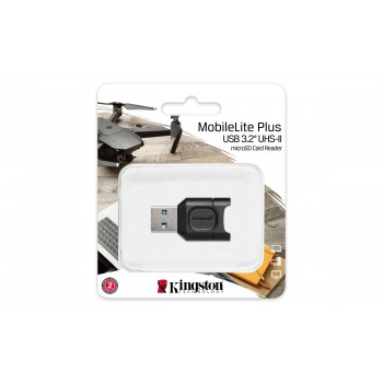Kingston Technology MobileLite Plus lector de tarjeta Negro USB 3.2 Gen 1 (3.1 Gen 1) Type-A MLPM