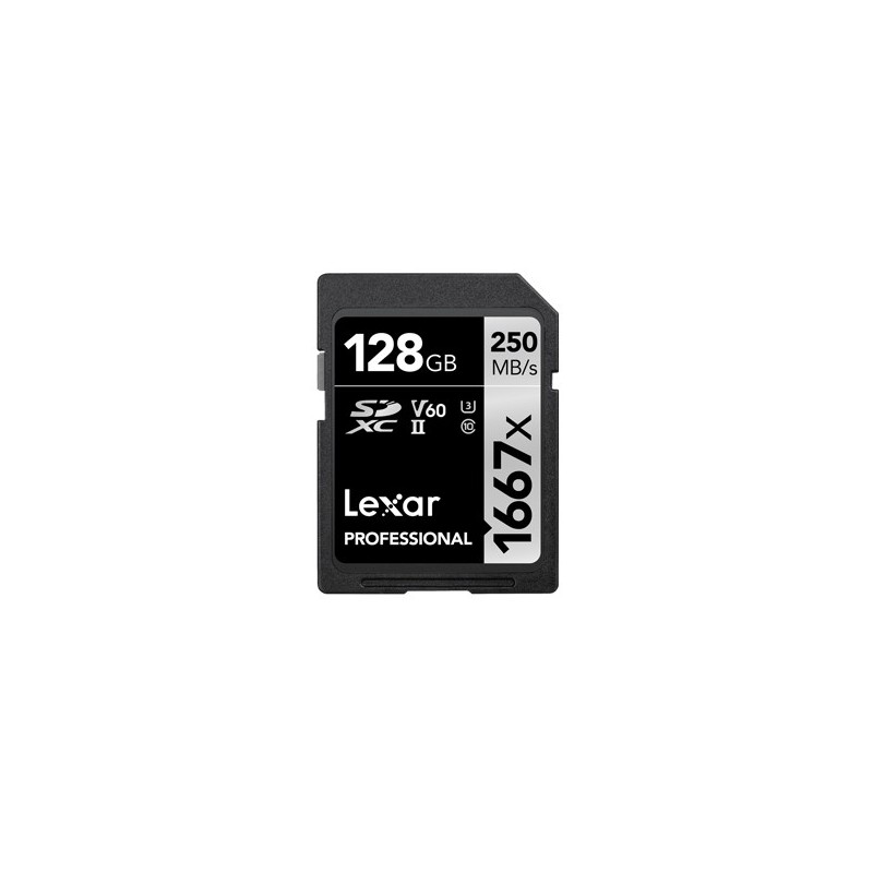 Lexar 128GB Professional 1667X UHS-2 Class 10 SDXC Card LSD128CB1667