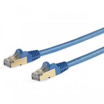 StarTech.com Cable de 5m de Red Ethernet CAT6a Azul RJ45 STP 6ASPAT5MBL