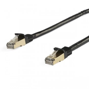 StarTech.com Cable de 5m de Red Ethernet CAT6a Negro RJ45 STP 6ASPAT5MBK