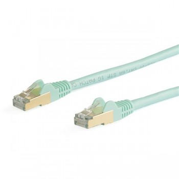StarTech.com Cable de 7m de Red Ethernet CAT6a Aqua RJ45 STP 6ASPAT7MAQ