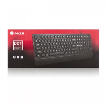 NGS Dot teclado USB QWERTY Español Negro