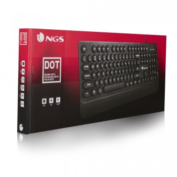 NGS Dot teclado USB QWERTY Español Negro