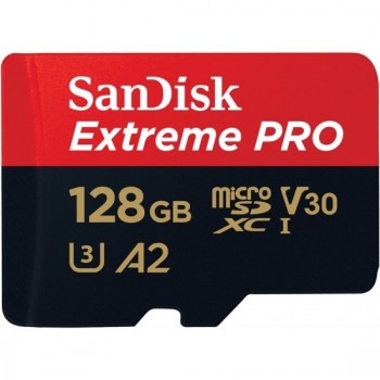 SanDisk 128GB Extreme Pro microSDXC 128GB MicroSDXC Clase 10 Negro, Rojo SDSQXCY-128G-GN6MA