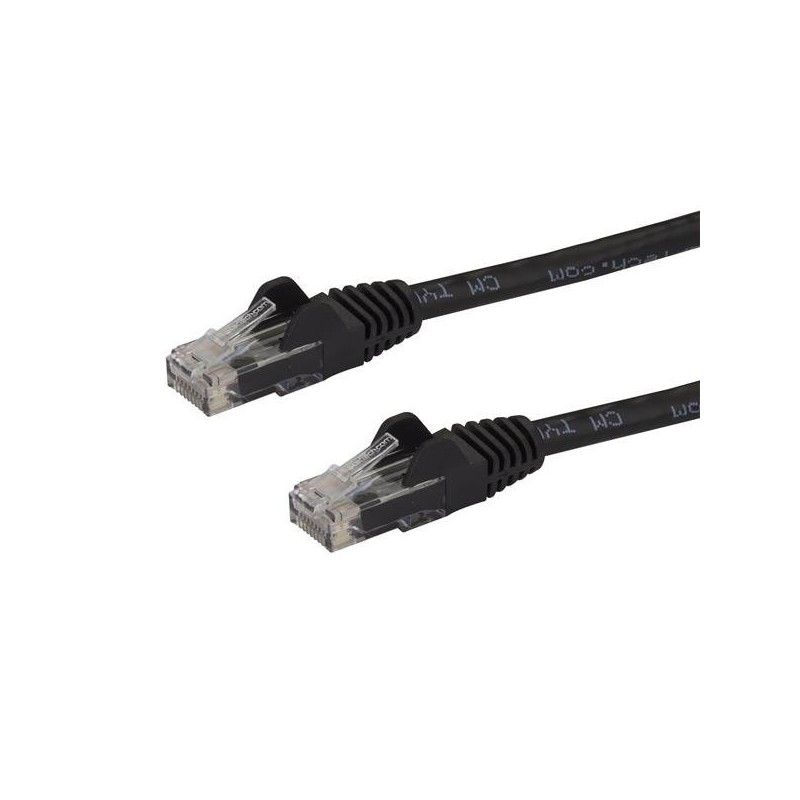 StarTech.com Cable de Red Ethernet Snagless Sin Enganches Cat 6 Cat6 Gigabit 2m - Negro, 2 m, Cat6,  N6PATC2MBK