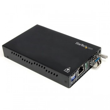 StarTech.com Conversor de Medios Gigabit a Fibra Multimodo Modo 1000Mbps LC 550m, 2000 Mbit s, 1000B ET91000LC2