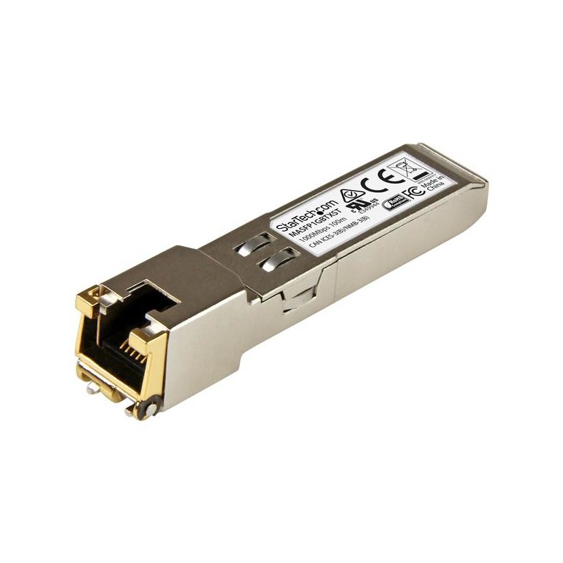 StarTech.com Transceptor de Cobre SFP 1Gb 1000Base-T Compatible Cisco Meraki MA-SFP-1GB-TX Mini GBIC MASFP1GBTXST