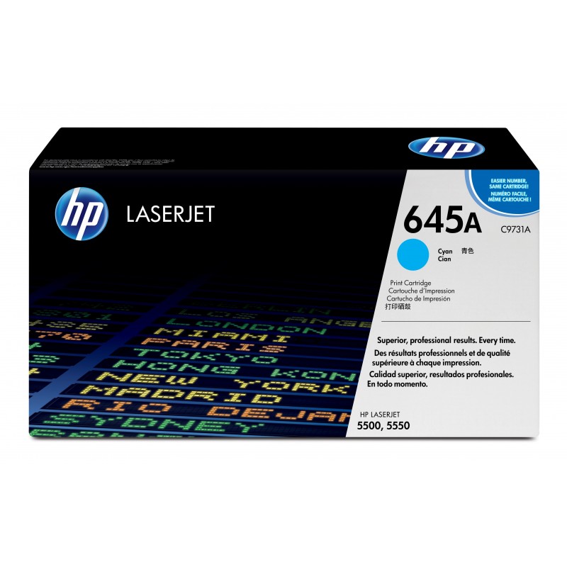 Cartucho de toner original LaserJet HP 645A cyan C9731A