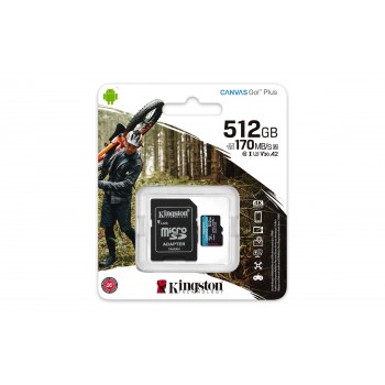 Kingston Canvas Go! Plus - 512GB SD Clase 10 UHS-I SDCG3 512GB