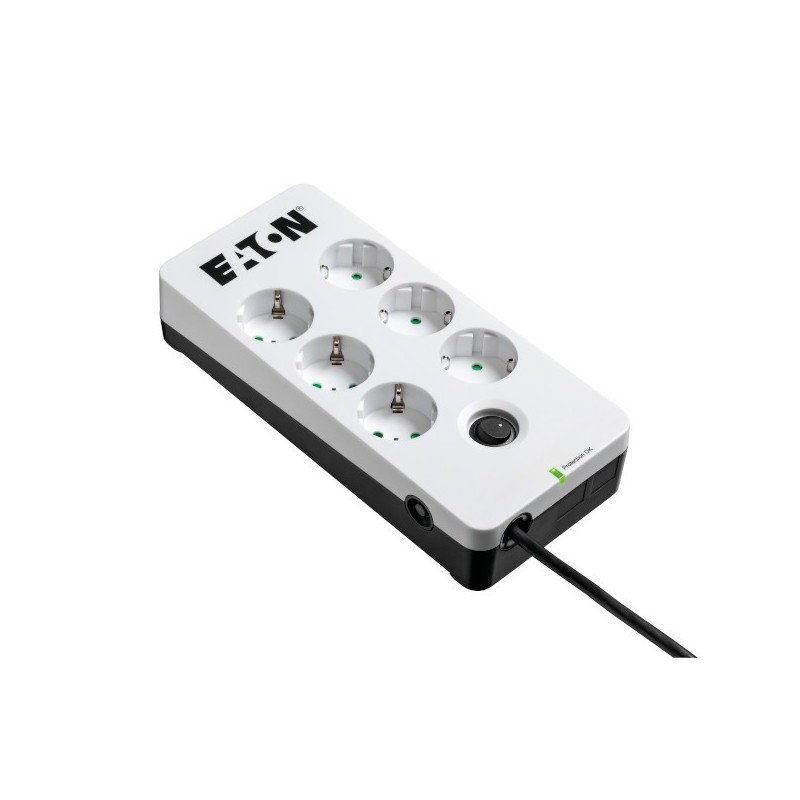 Eaton PB6D limitador de tensión 6 salidas AC 220-250 V Negro, Blanco