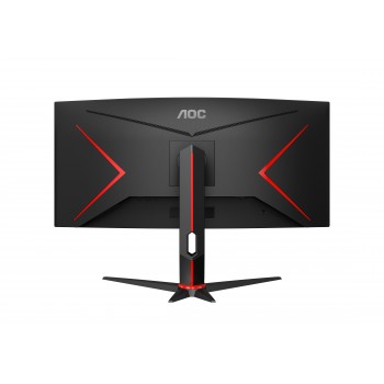 AOC Gaming CU34G2 BK - 34" - 3440x1440 - WQHD - Negro, Rojo