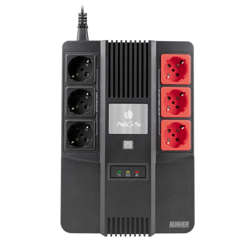 NGS UPSCHRONUS-0052 - UPS - En espera (Fuera de línea) o Standby (Offline) 600 VA 350 W 6 salidas AC FORTRESSBUNKER