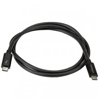 StarTech.com Cable de 1m Thunderbolt 3 USB-C (40Gbps) - Compatible con Thunderbolt, DisplayPort y US TBLT3MM1M