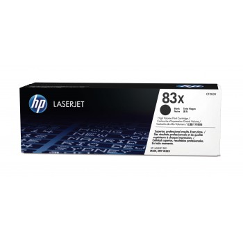Cartucho de toner original LaserJet HP 83X de alta capacidad negro CF283X