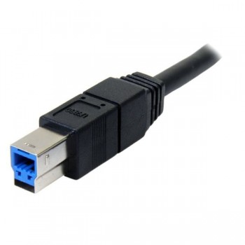 StarTech.com Cable USB 3.0 SuperSpeed Negro de 3 metros - A Macho a B Macho, 3 m, USB A, USB B, 3.0  USB3SAB3MBK