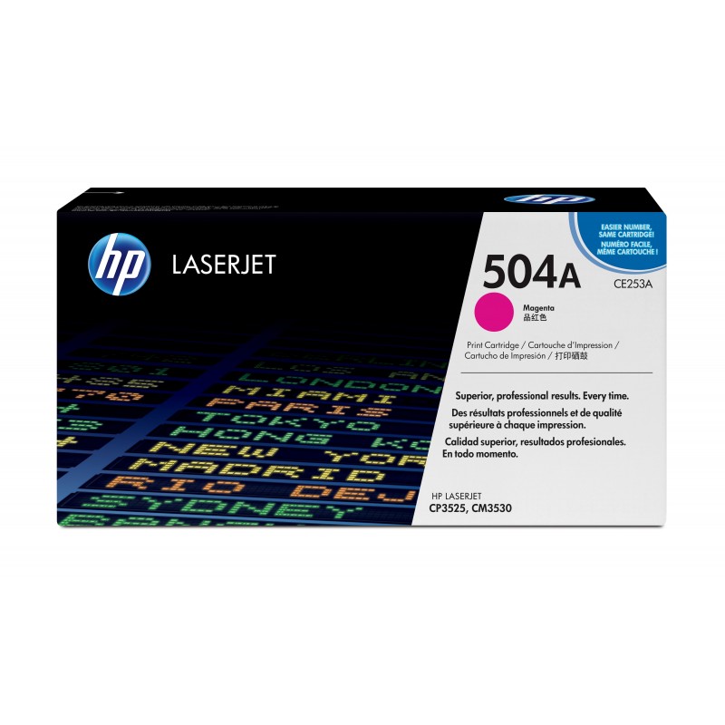 Cartucho de toner original LaserJet HP 504A magenta CE253A