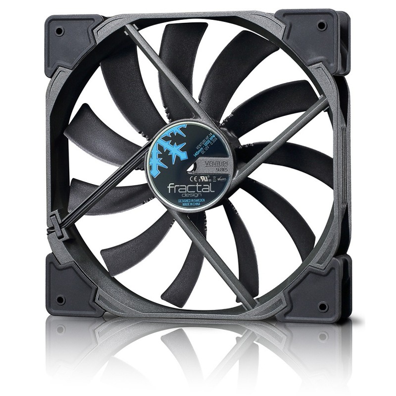 Fractal Design Venturi HF-14, Carcasa del ordenador, Ventilador, 14 cm, 850 RPM, 1200 RPM, 18,3 dB FD-FAN-VENT-HF14-BK