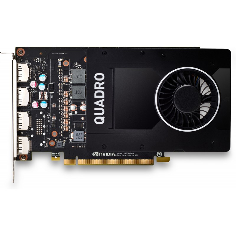 HP NVIDIA Quadro P2200 5GB (4)DP GFX 6YT67AA