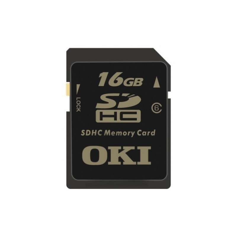 OKI 01272701, 16 GB, SDHC, Clase 6, Negro