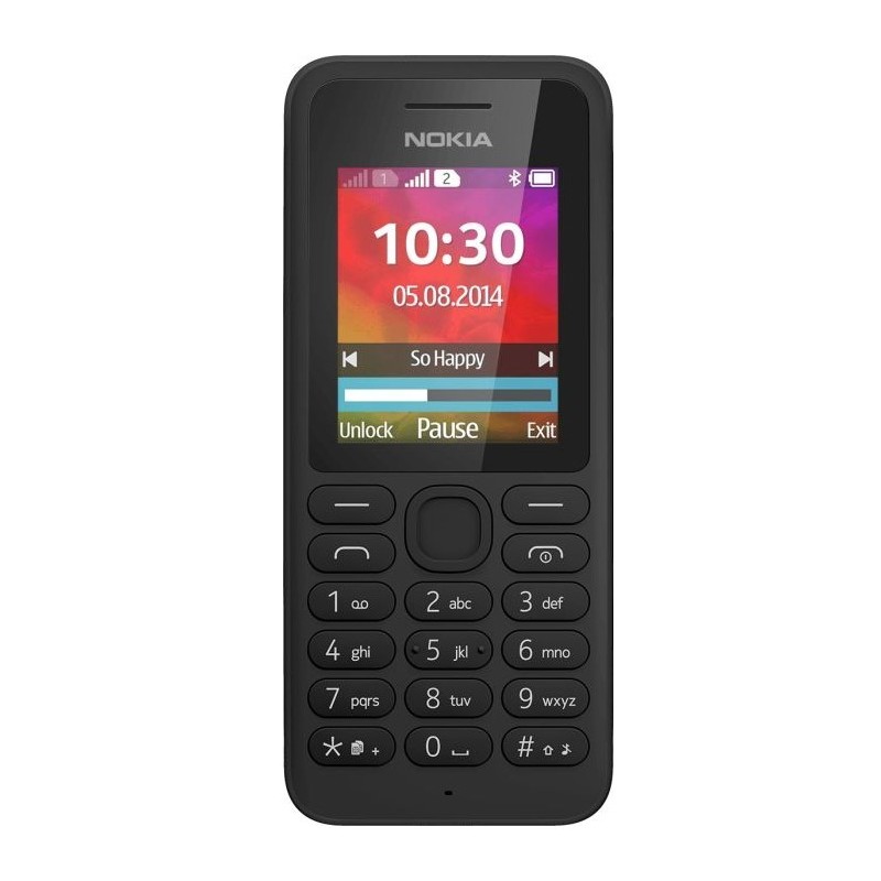 Nokia 130 Dual-SIM, Barra, SIM doble, 4,57 cm (1.8"), Bluetooth, 1020 mAh, Negro A00028480