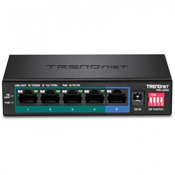 Trendnet TPE-LG50 switch Gigabit Ethernet (10 100 1000) Negro Energía sobre Ethernet (PoE)