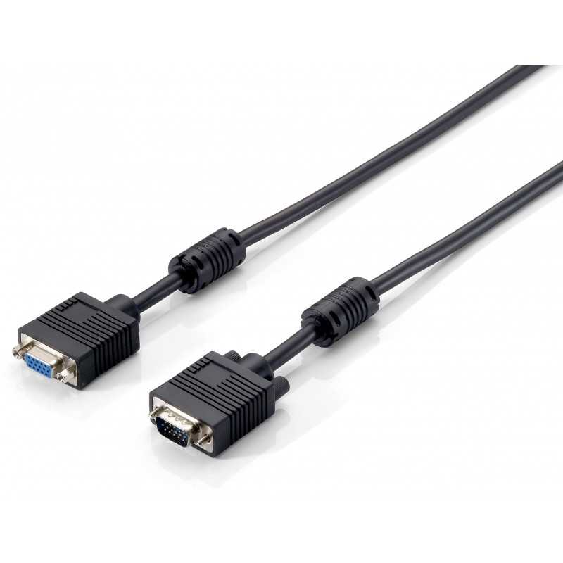 CABLE ALARGADOR VGA EQUIP 118806 - CONECTOR VGA MACHO A VGA HEMBRA - 20M - NEGRO