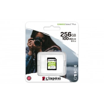 Kingston Canvas Select Plus 256 GB SDXC Clase 10 UHS-I SDS2 256GB