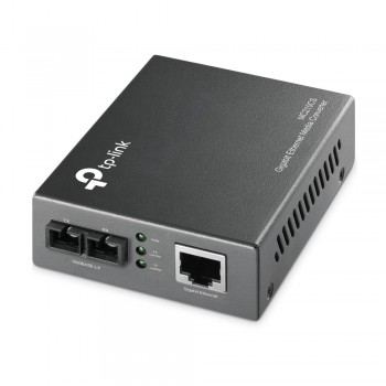 CONVERSOR DE 10 100 1000 RJ45 A FIBRA MONOMODO SC  MC210CS