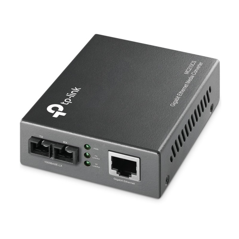 CONVERSOR DE 10 100 1000 RJ45 A FIBRA MONOMODO SC  MC210CS
