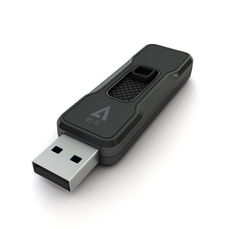 V7 16GB FLASH DRIVE USB 2.0 BLACKRETRACTABLE CONNECTOR VP216G