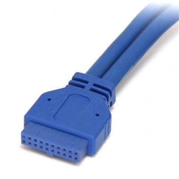 StarTech.com Cable Extensor 50cm 2 Puertos USB 3.0 para Montaje en Panel conexión a Placa Base - Hem USB3SPNLAFHD