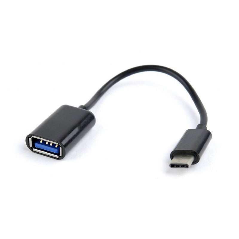 Gembird AB-OTG-CMAF2-01, USB Type-C, USB Type-A, Macho Hembra, 0,2 m, Negro