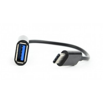 Gembird AB-OTG-CMAF2-01, USB Type-C, USB Type-A, Macho Hembra, 0,2 m, Negro