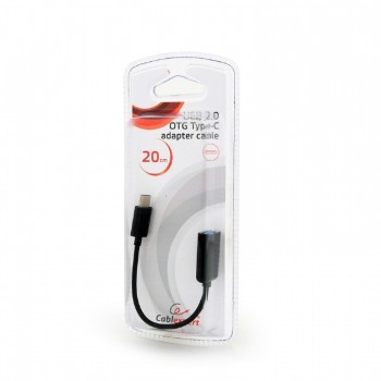 Gembird AB-OTG-CMAF2-01, USB Type-C, USB Type-A, Macho Hembra, 0,2 m, Negro