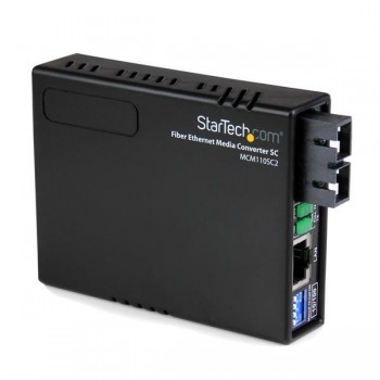 StarTech.com Conversor de Medios Ethernet RJ45 a Fibra Óptica Multimodo SC - 2Km, 100 Mbit s, 100BAS MCM110SC2EU