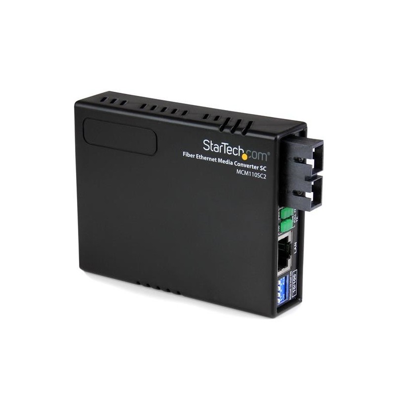 StarTech.com Conversor de Medios Ethernet RJ45 a Fibra Óptica Multimodo SC - 2Km, 100 Mbit s, 100BAS MCM110SC2EU