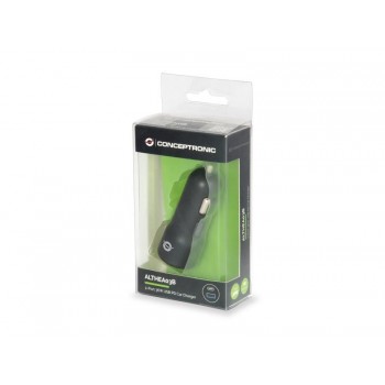 Conceptronic ALTHEA03B, Auto, Encendedor de cigarrillos, 12 V, Negro