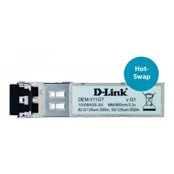 D-Link DEM 311GT - Adaptador de red - SFP - Gigabit EN - 1000Base-SX - 850 nm DEM-311GT