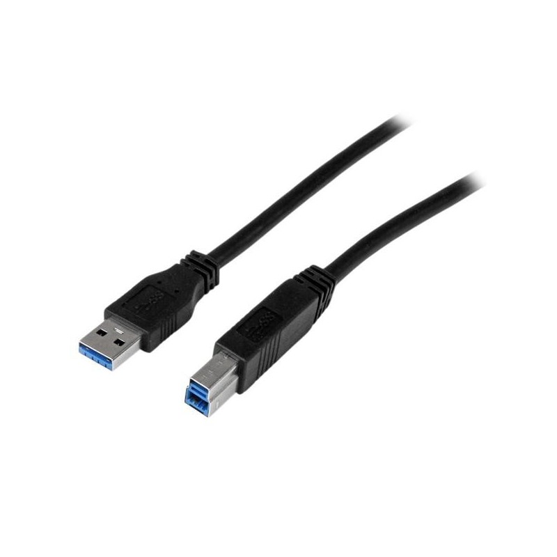 StarTech.com Cable Certificado 1m USB 3.0 Super Speed USB B Macho a USB A Macho Adaptador para Impre USB3CAB1M