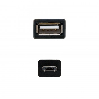 CABLE NC OTG MICRO M-H B A 15CM 2.0 NEGR 10.01.3500
