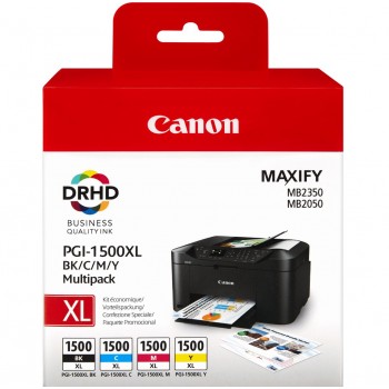 Canon PGI-1500XL C M Y BK Negro, Cian, Magenta, Amarillo 9182B004